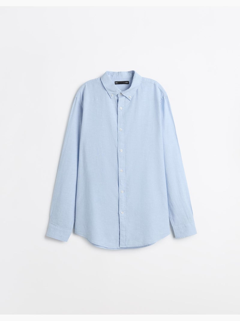 Camisa con lino, MO Fashion Azul - Kiabi
