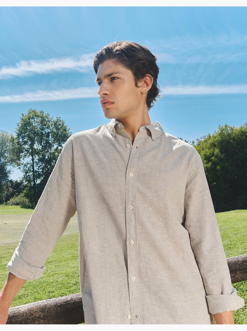 Camisa con lino, MO Fashion Verde - Kiabi