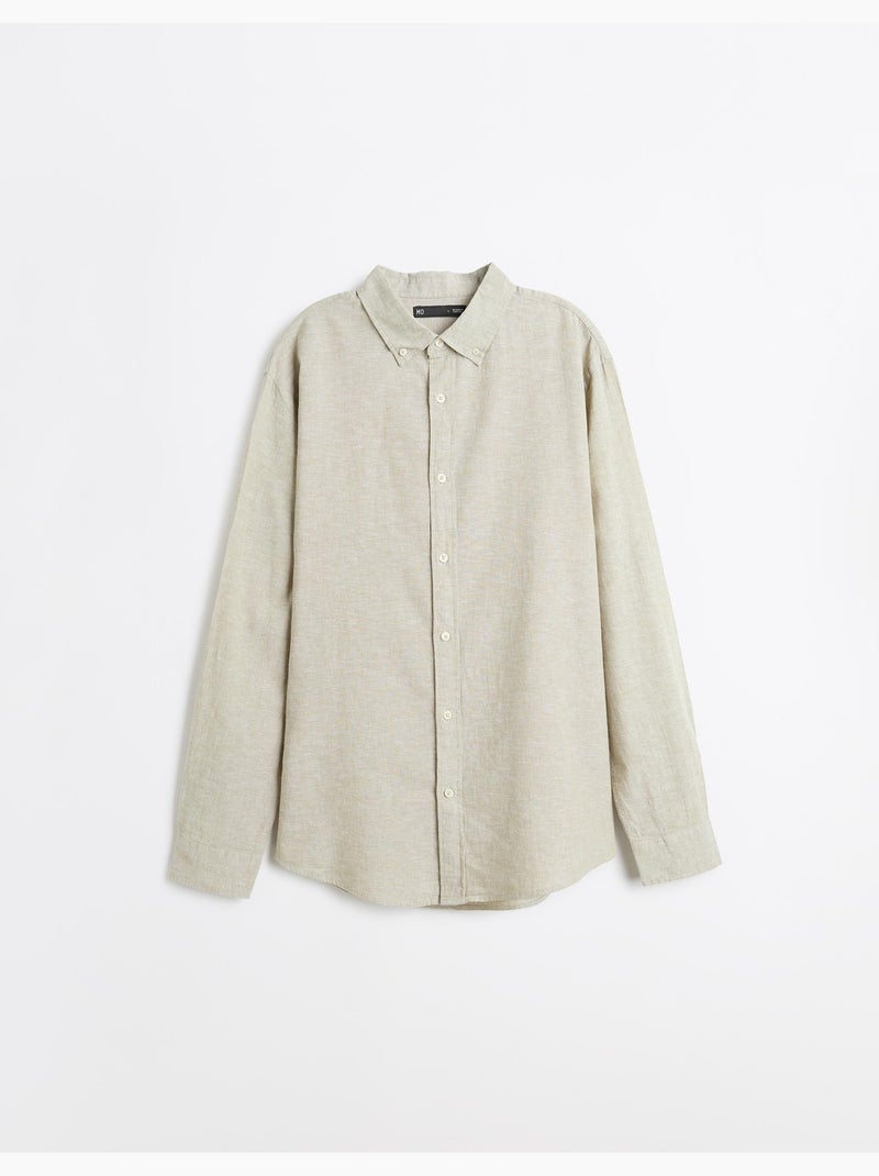 Camisa con lino, MO Fashion Verde - Kiabi