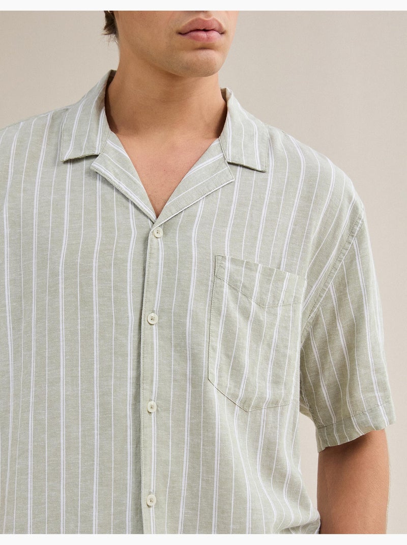 Camisa con lino, MO Fashion Verde - Kiabi