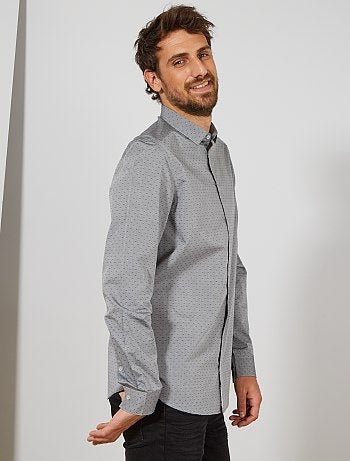 Hombre de más de 1’90m - Camisa con motivo de espigas +1,90 m - Kiabi