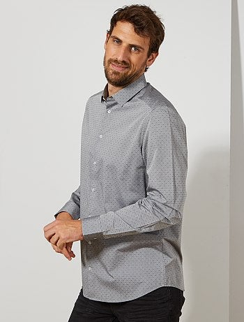 Hombre de más de 1’90m - Camisa con motivo de espigas +1,90 m - Kiabi