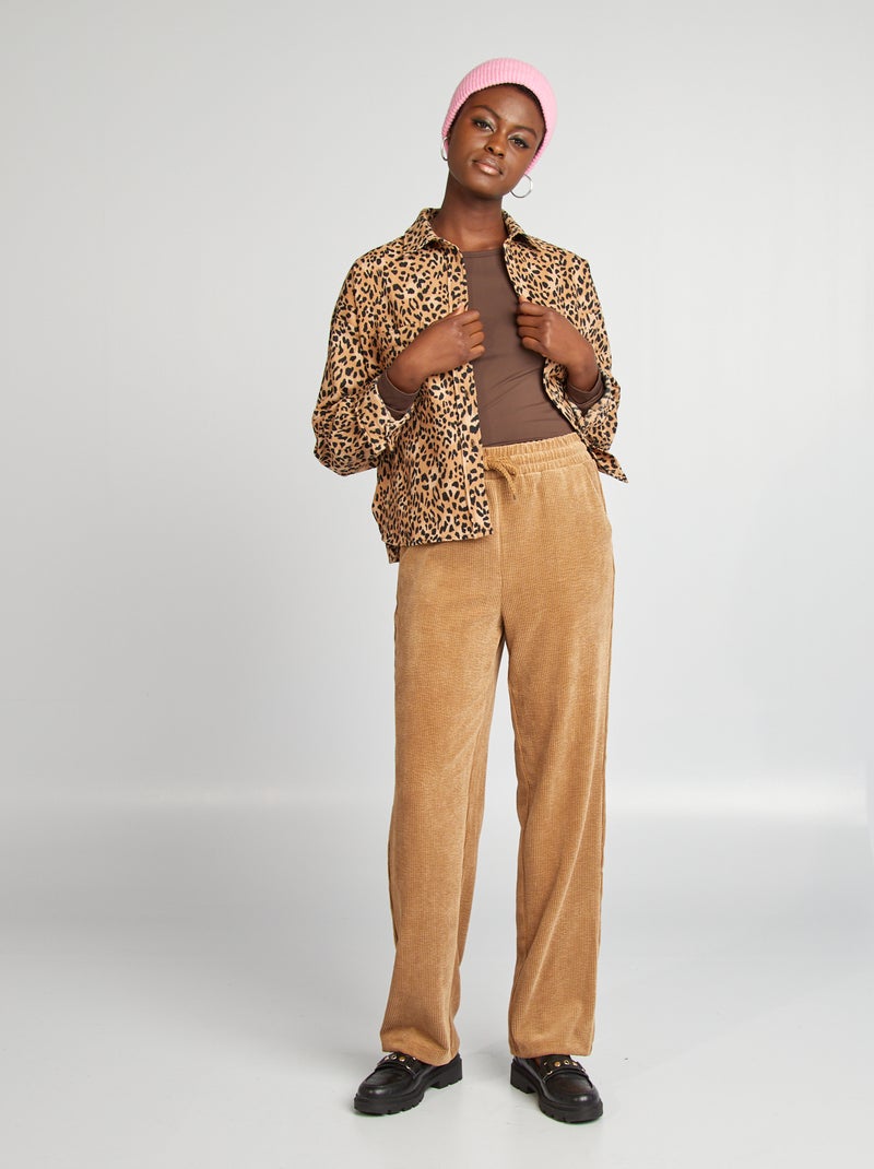Camisa con motivo de leopardo MARRON - Kiabi