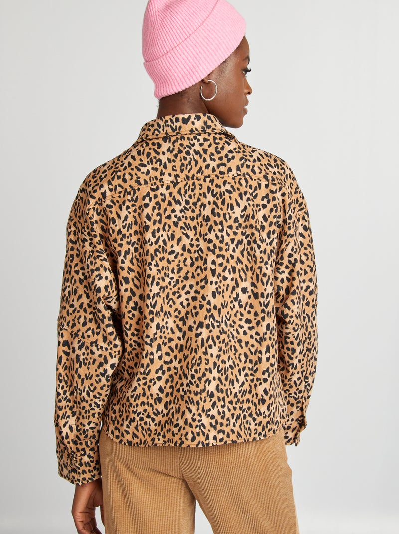 Camisa con motivo de leopardo MARRON - Kiabi