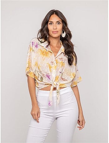 Camisa con motivo y bordado OWANIE
