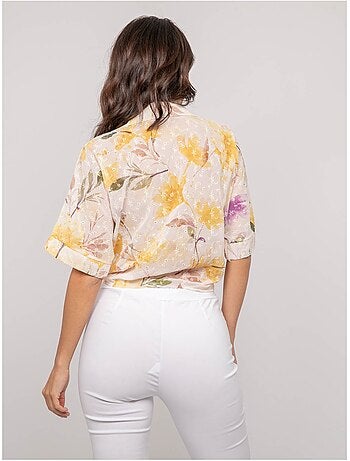 Camisa con motivo y bordado OWANIE