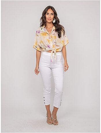 Camisa con motivo y bordado OWANIE