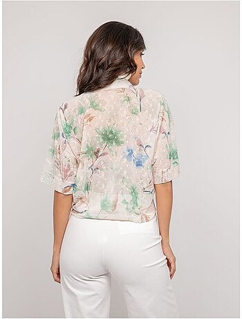 Camisa con motivo y bordado OWANIE