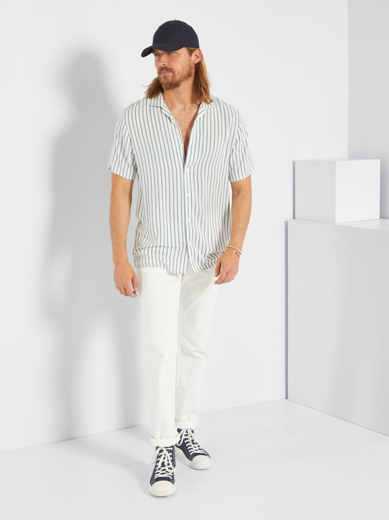 Camisa con motivos BLANCO - Kiabi