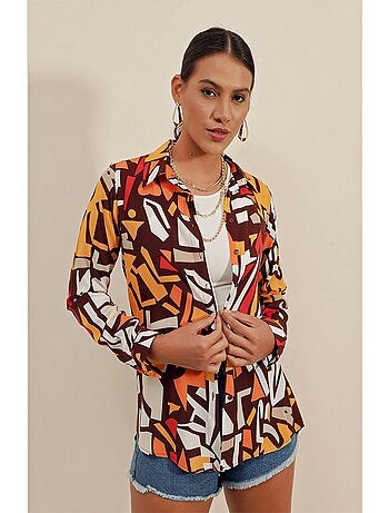 Camisa con motivos gráficos