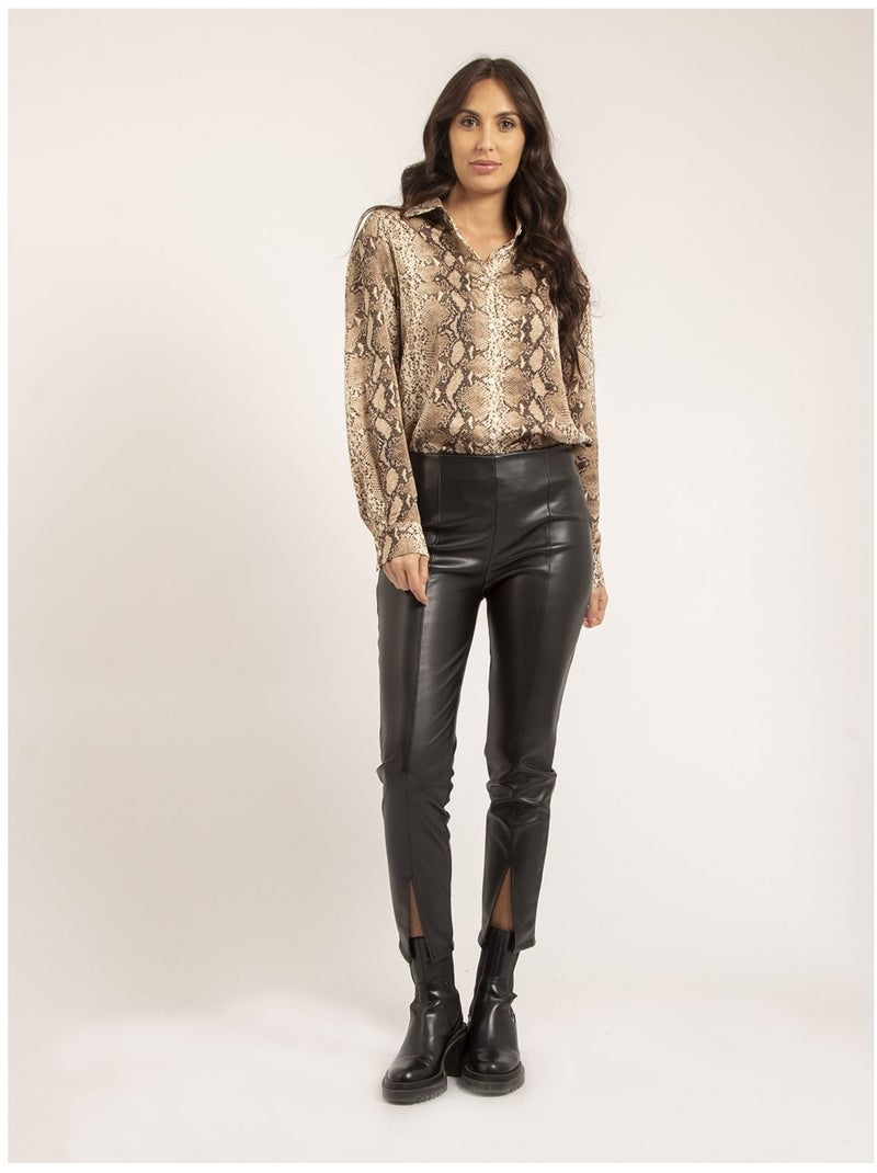 Camisa con motivos OTARINA Beige - Kiabi