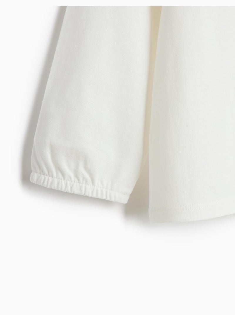 Camisa con volante, MO Fashion Blanco - Kiabi