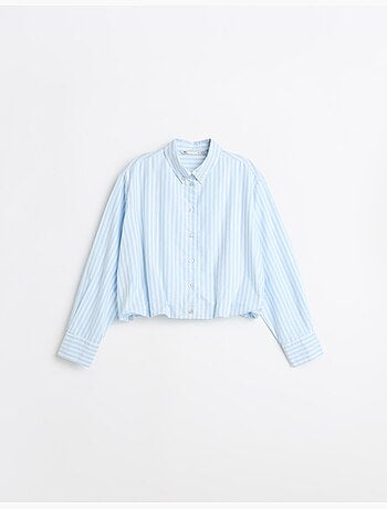 Camisa corta a rayas, mo fashion