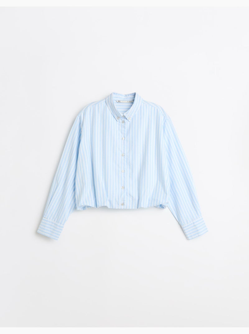 Camisa corta a rayas, mo fashion Azul - Kiabi