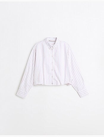 Camisa corta a rayas, mo fashion