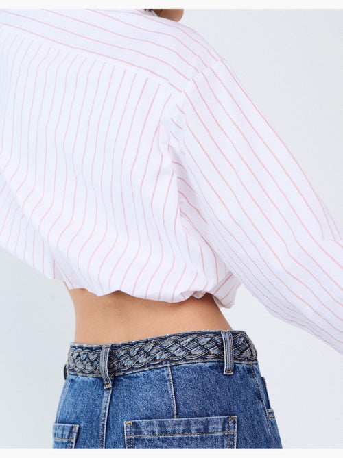 Camisa corta a rayas, mo fashion - Kiabi