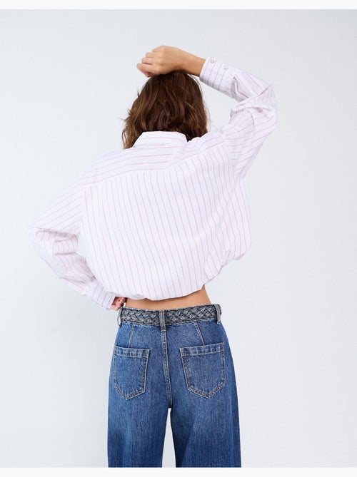 Camisa corta a rayas, mo fashion - Kiabi