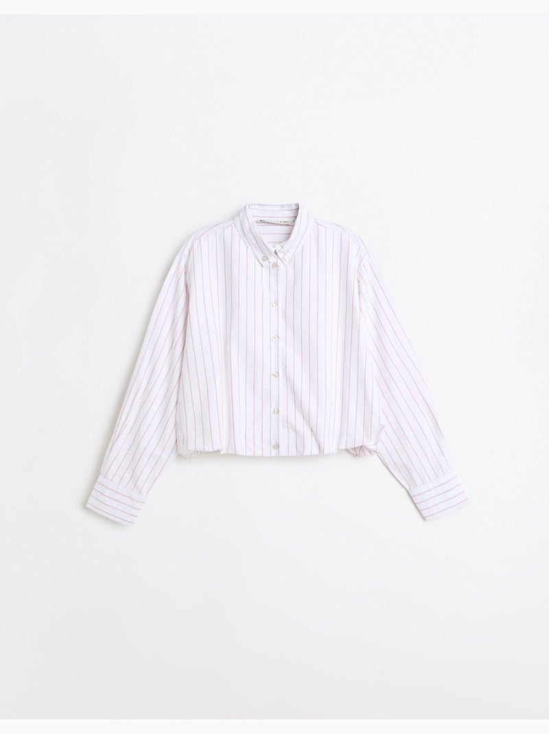 Camisa corta a rayas, mo fashion Rosa - Kiabi