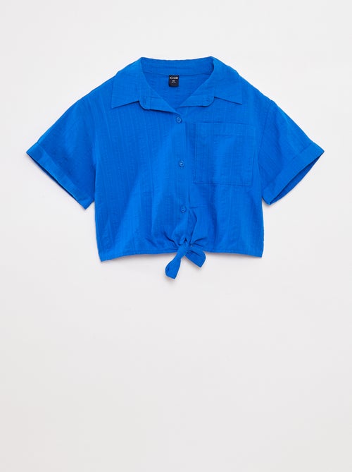 Camisa corta con lazo - Kiabi