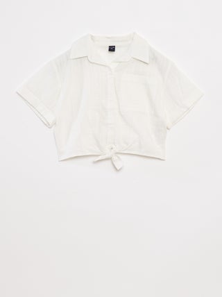 Camisa corta con lazo