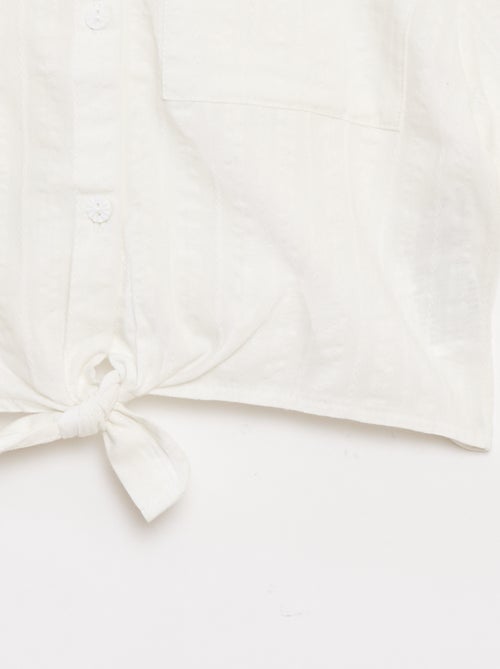 Camisa corta con lazo - Kiabi