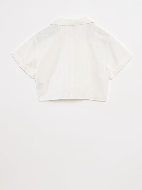 Camisa corta con lazo - Kiabi