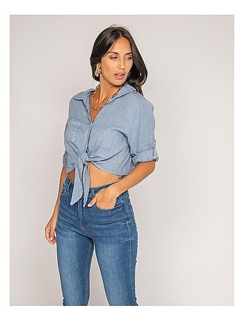 Camisa corta de lino ORTHENSE