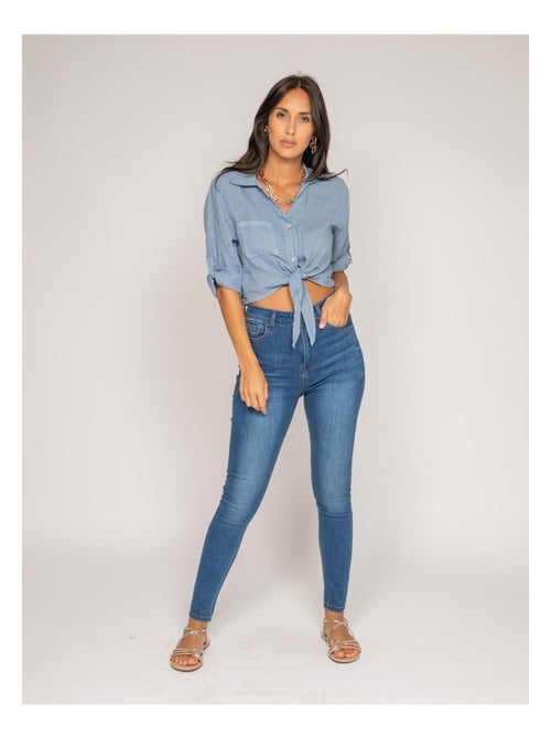 Camisa corta de lino ORTHENSE - Kiabi