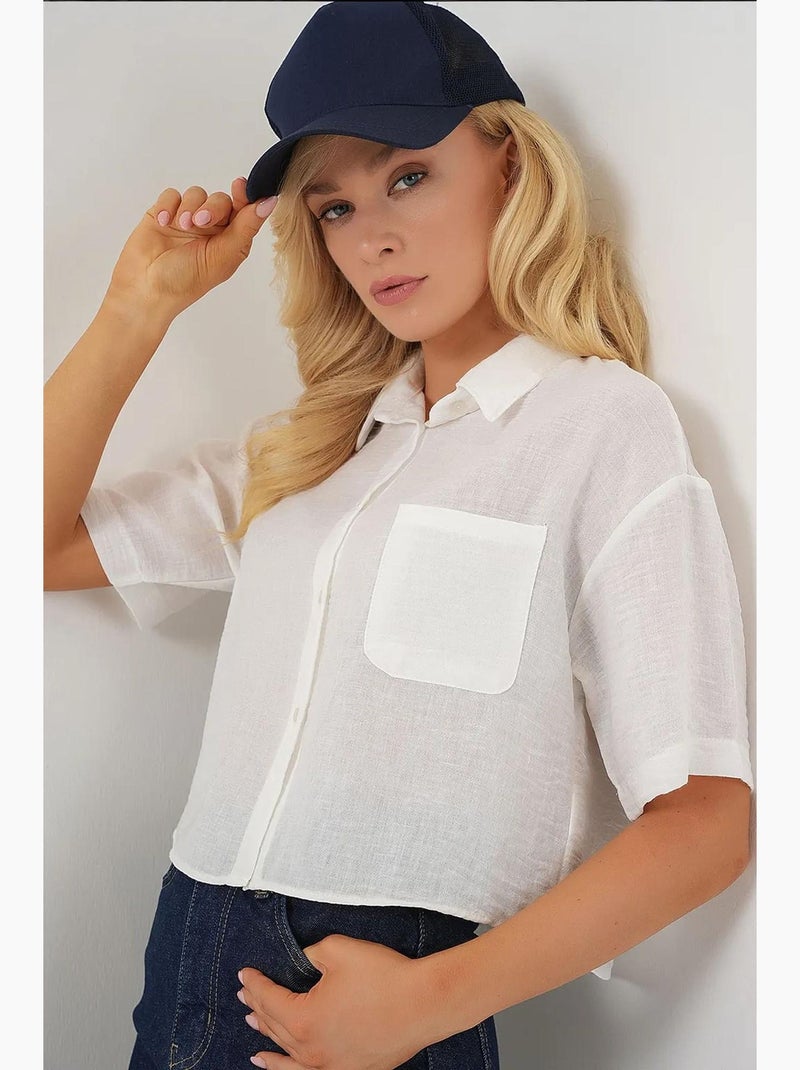 Camisa corta de manga corta bdart Blanco - Kiabi