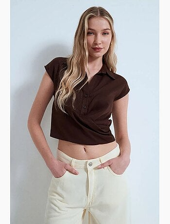 Camisa corta de popelina lyocell dilvin