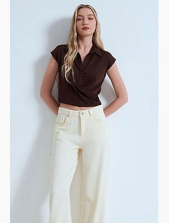 Camisa corta de popelina lyocell dilvin
