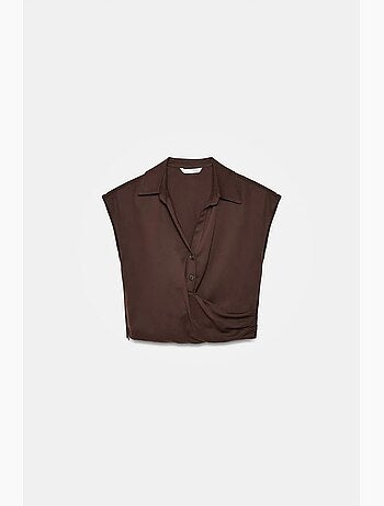 Camisa corta de popelina lyocell dilvin