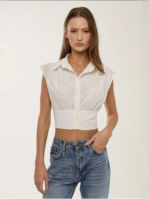 Camisa corta hiccup - Kiabi