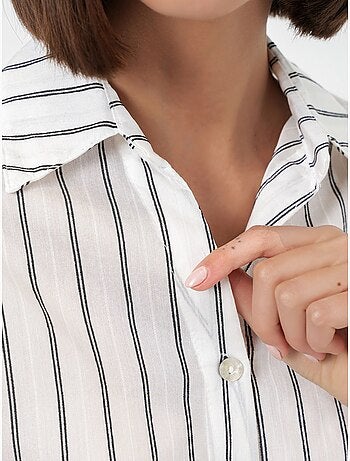 Camisa corta oversize a rayas bdart