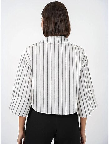 Camisa corta oversize a rayas bdart