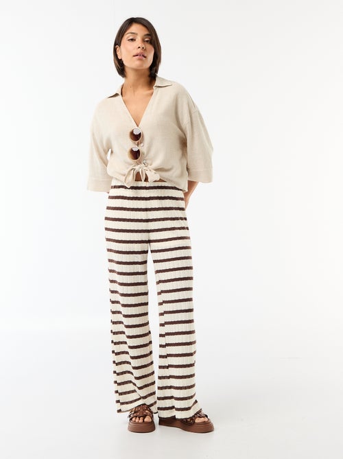 Camisa corta oversize anudada - Kiabi