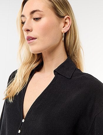 Camisa corta oversize anudada