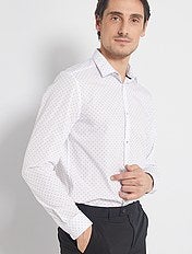 kiabi camisa blanca hombre