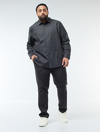 Camisa corte recto dobby