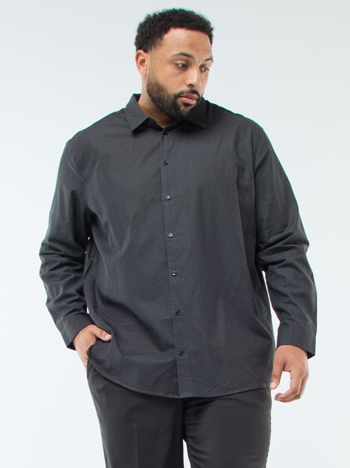 Camisa corte recto dobby - Kiabi