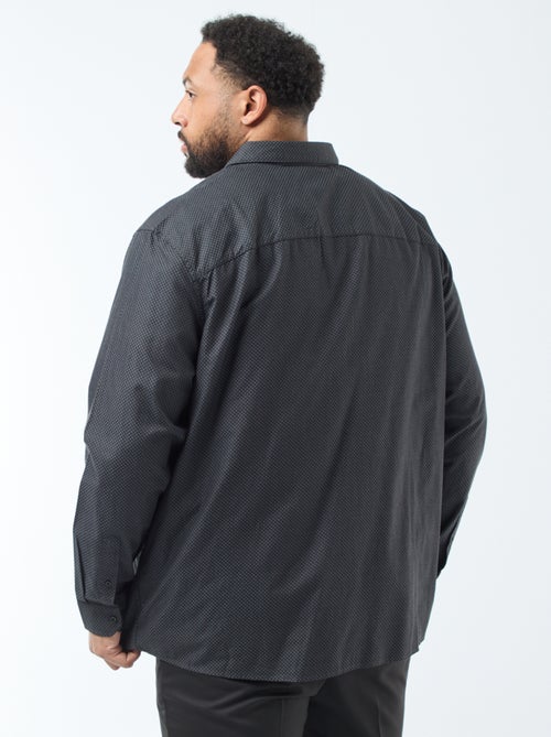 Camisa corte recto dobby - Kiabi