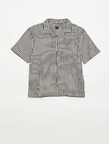 Camisa crepé de manga corta
