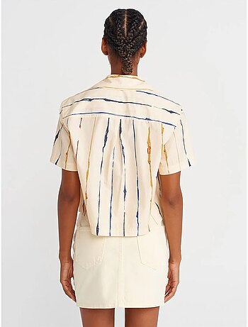 Camisa crop a rayas de mujer dilvin