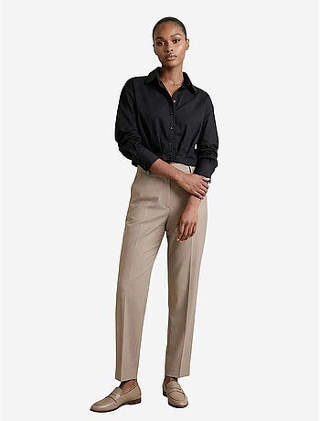 Camisa crop casual abotonada my fashion