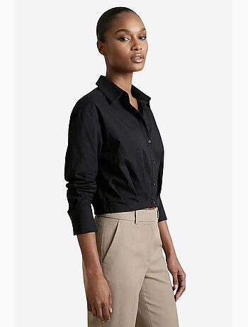 Camisa crop casual abotonada my fashion