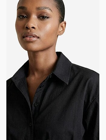 Camisa crop casual abotonada my fashion
