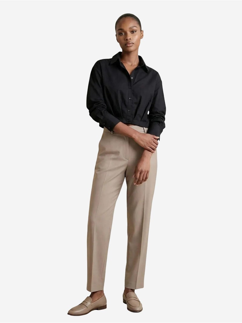 Camisa crop casual abotonada my fashion Negro - Kiabi