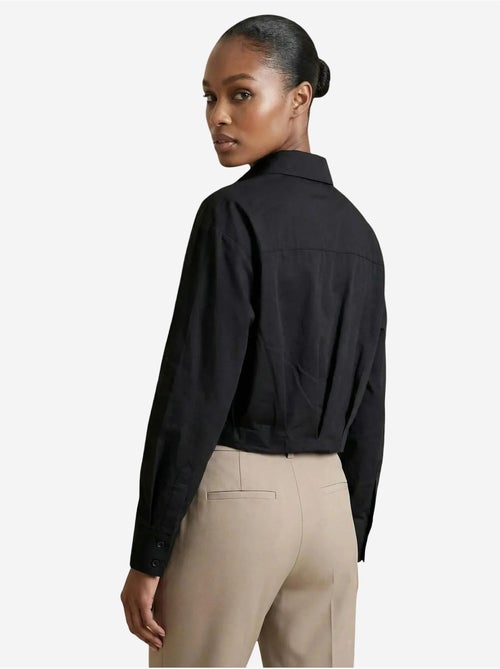 Camisa crop casual abotonada my fashion - Kiabi Camisa crop casual abotonada my fashion - Kiabi