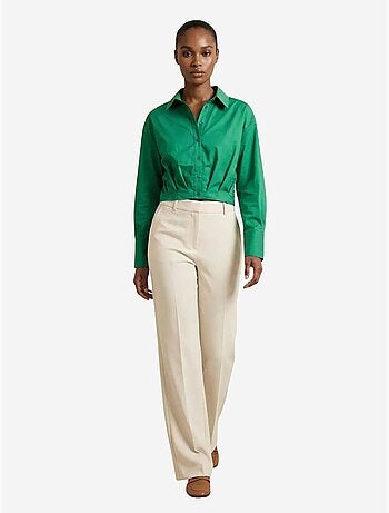 Camisa crop casual abotonada my fashion