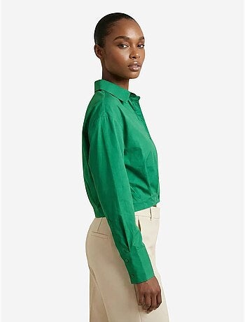 Camisa crop casual abotonada my fashion